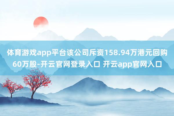 体育游戏app平台该公司斥资158.94万港元回购60万股-开云官网登录入口 开云app官网入口