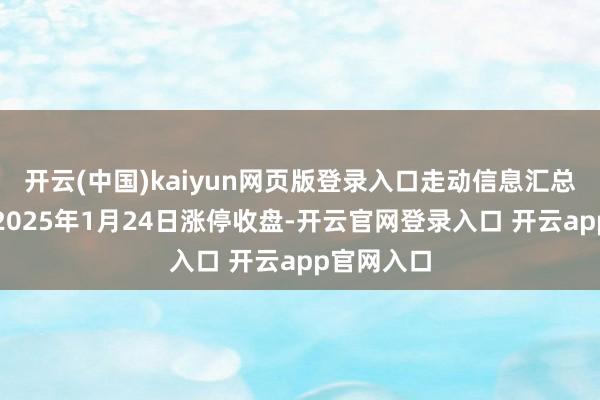 开云(中国)kaiyun网页版登录入口走动信息汇总华纬科技2025年1月24日涨停收盘-开云官网登录入口 开云app官网入口