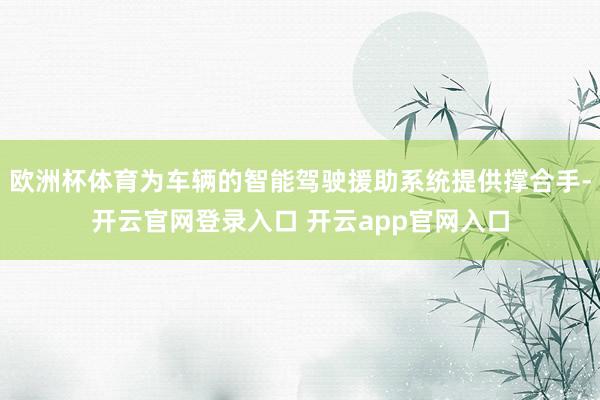 欧洲杯体育为车辆的智能驾驶援助系统提供撑合手-开云官网登录入口 开云app官网入口