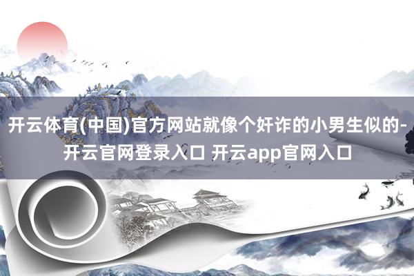 开云体育(中国)官方网站就像个奸诈的小男生似的-开云官网登录入口 开云app官网入口