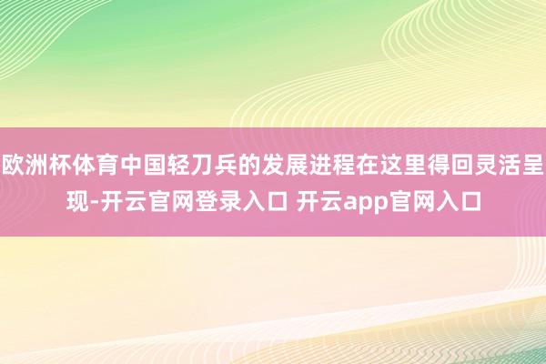 欧洲杯体育中国轻刀兵的发展进程在这里得回灵活呈现-开云官网登录入口 开云app官网入口