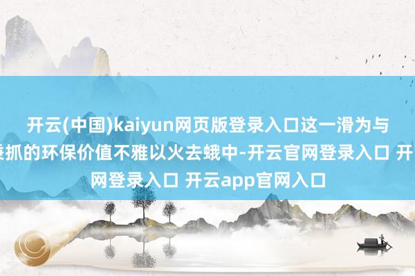 开云(中国)kaiyun网页版登录入口这一滑为与品牌恒久以来秉抓的环保价值不雅以火去蛾中-开云官网登录入口 开云app官网入口