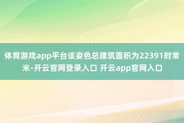 体育游戏app平台该姿色总建筑面积为22391时常米-开云官网登录入口 开云app官网入口