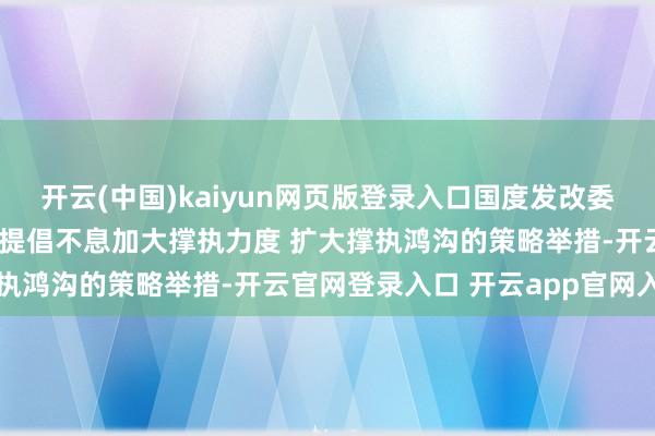 开云(中国)kaiyun网页版登录入口国度发改委：就“两新”策略将接头提倡不息加大撑执力度 扩大撑执鸿沟的策略举措-开云官网登录入口 开云app官网入口