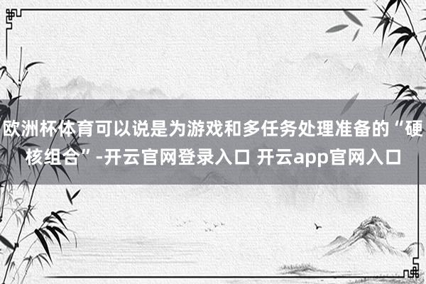 欧洲杯体育可以说是为游戏和多任务处理准备的“硬核组合”-开云官网登录入口 开云app官网入口