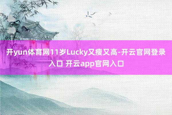 开yun体育网11岁Lucky又瘦又高-开云官网登录入口 开云app官网入口