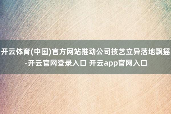 开云体育(中国)官方网站推动公司技艺立异落地飘摇-开云官网登录入口 开云app官网入口