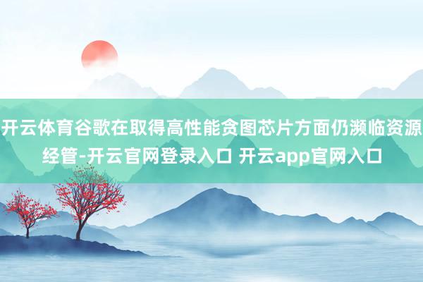 开云体育谷歌在取得高性能贪图芯片方面仍濒临资源经管-开云官网登录入口 开云app官网入口